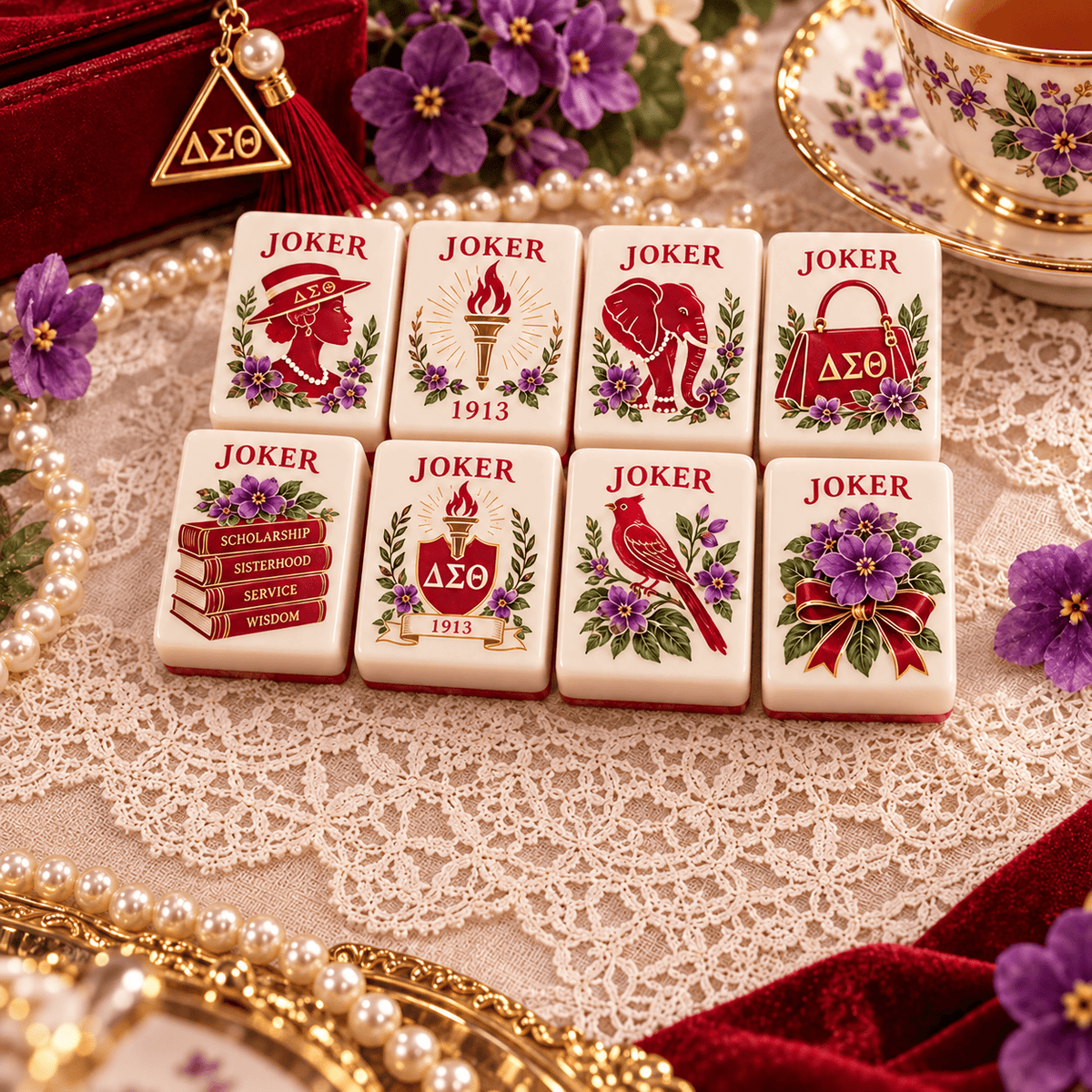 Premium DST Mahjong Tiles Set TNSM