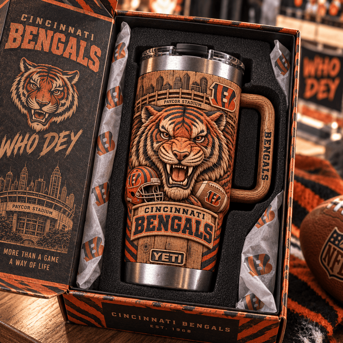 CCBG 40oz Woodgrain Relief Tumbler NTTB