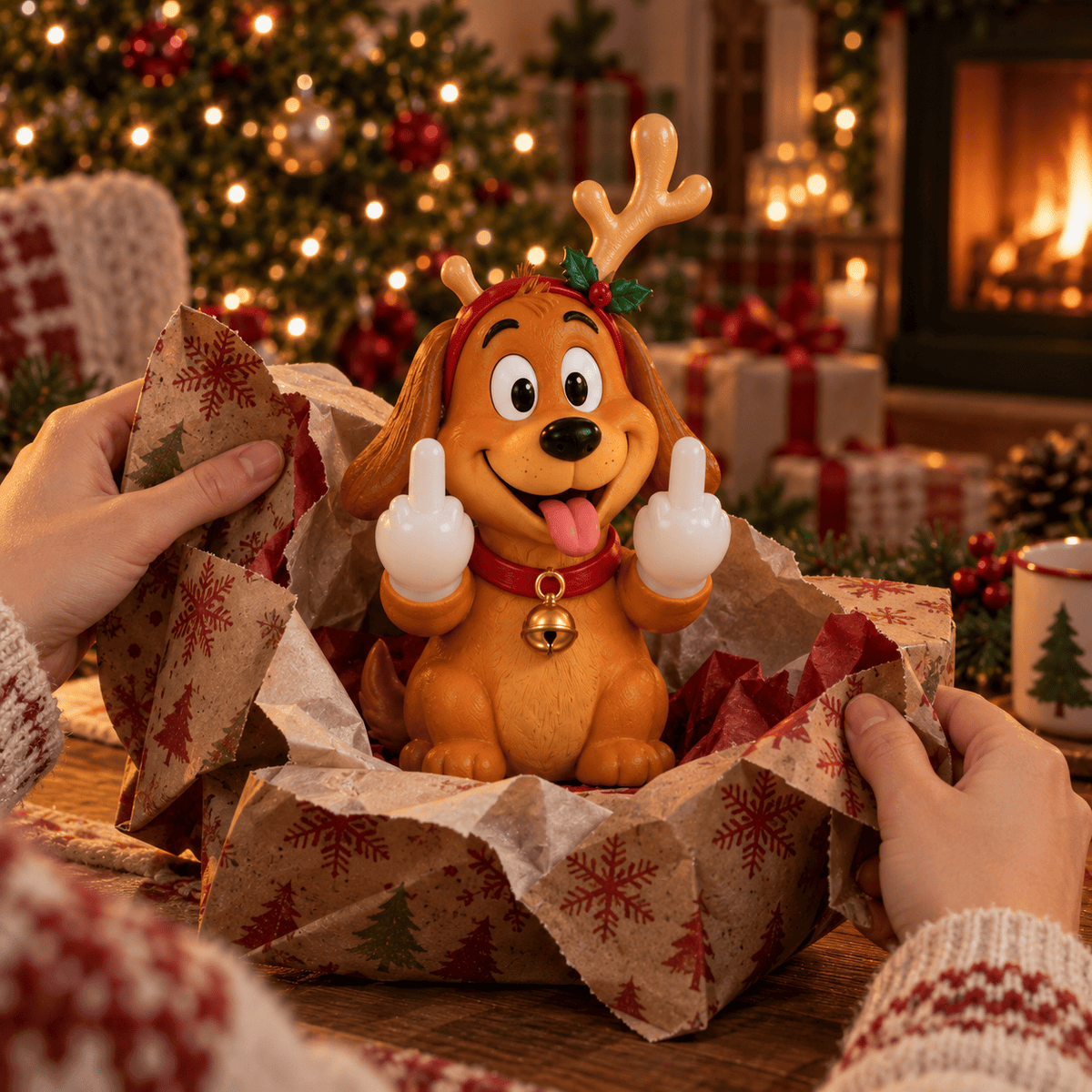 TGR Premium Christmas Middle Finger Character Light NTTB