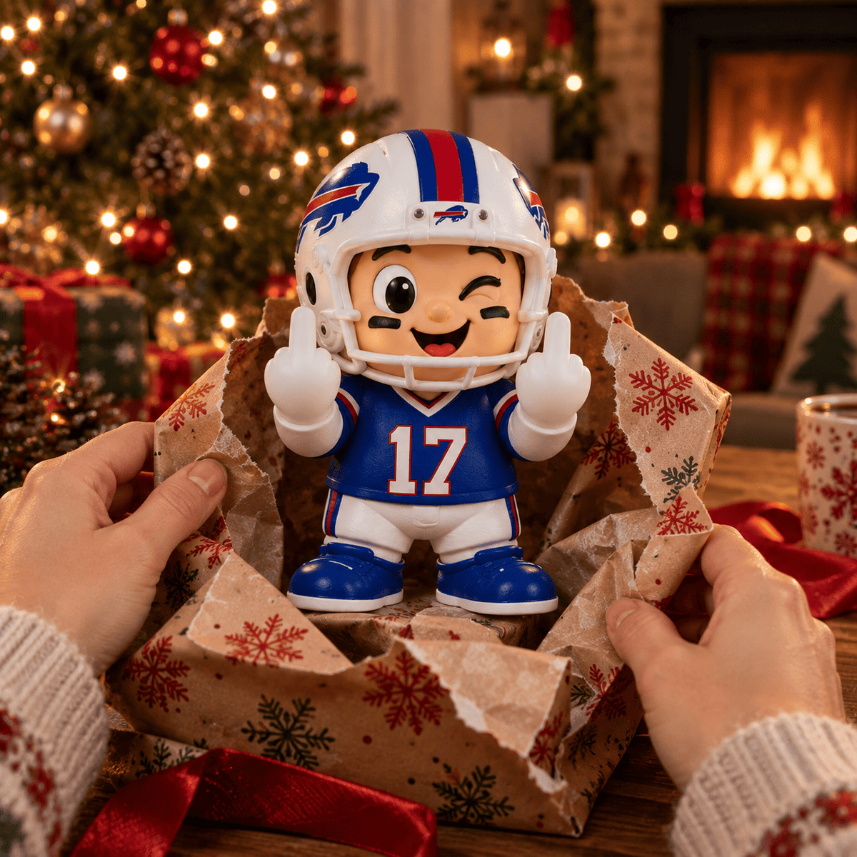 BFBL Premium Christmas Middle Finger Character Light NTTB