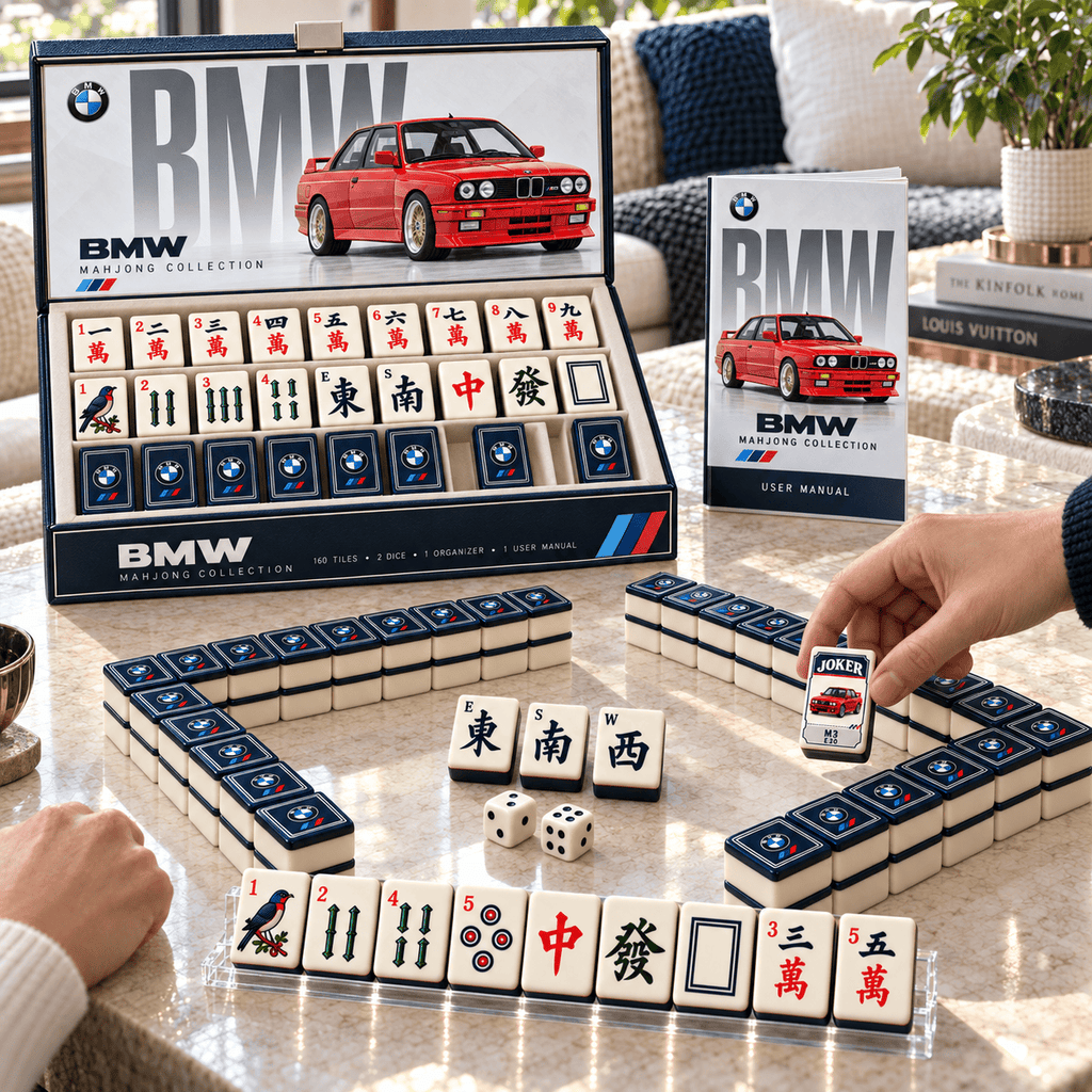 Premium BW Mahjong Tiles Set TTMH