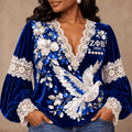 ZPB Lace-Trimmed Women’s Blouse HTTT